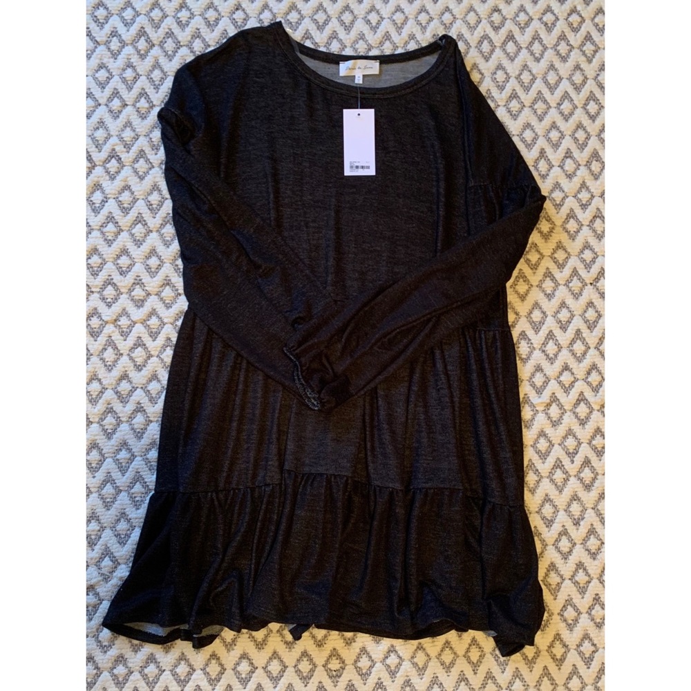 Marled Tiered Peasant Dress - Picture 3 of 4